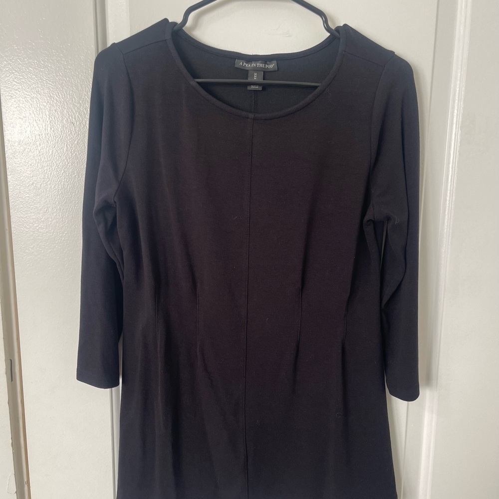 Black A Pea In A Pod 3/4 Sleeve Top